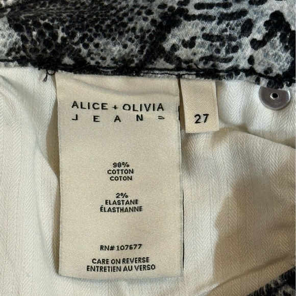 Women’s ALICE + OLIVIA Good High Rise Skinny Jeans in Snake- Size 27 - Picture 5 of 7